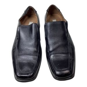 JOSEPH ABBOUD Classic Moc Toe Loafer Slip Dress Shoe Business‎ Black Leather 9.5